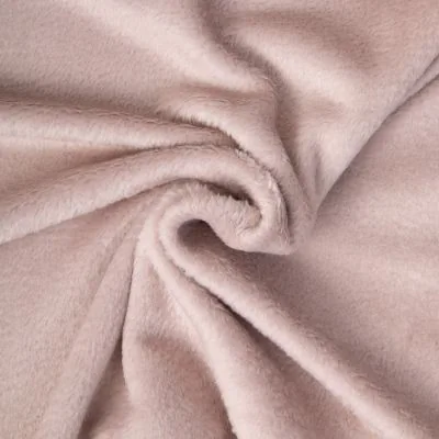 Tissu Doudou uni Taupe - Par 10 cm
