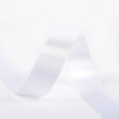 Ruban Satin double face 38 mm Blanc x1m