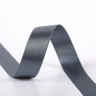 Ruban Satin double face 6 mm Gris petit-gris x1m