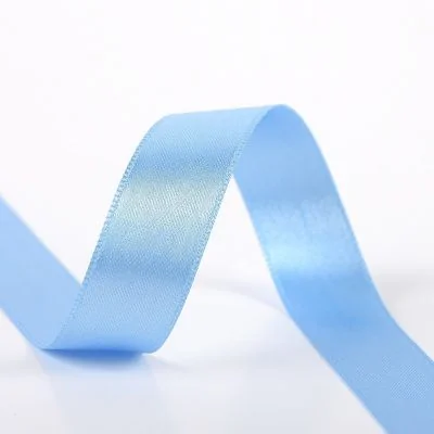 Ruban Satin double face 38 mm Bleu ciel x1m