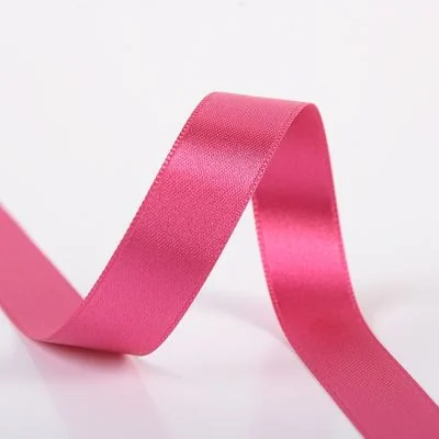 Ruban Satin double face 10 mm Rose fushia x1m