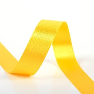 Ruban Satin double face 10 mm Jaune x1m