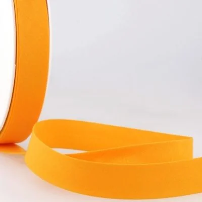 Biais replié tout textile 27 mm Mandarine x1m