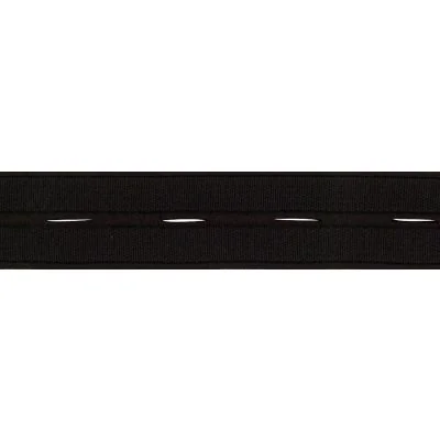 Elastique Boutonnière Nylon 19 mm Noir x1m