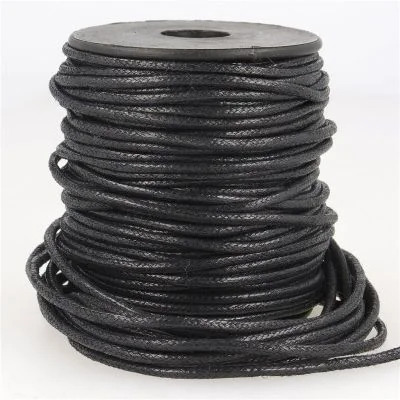 Cordon aspect cuir 2 mm Noir x1m