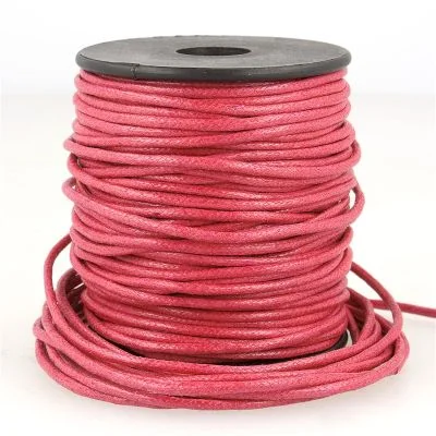 Cordon aspect cuir 2 mm Rouge alizarine x1m
