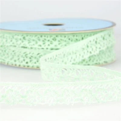 Dentelle Polyester 15 mm Vert x1m