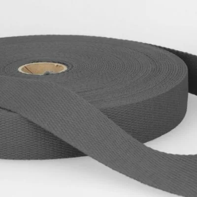 Sangle Coton 25 mm Gris x1m