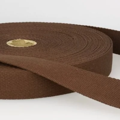 Sangle Coton 40 mm Marron x1m