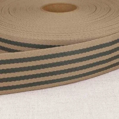 Sangle Polyester 40 mn Bicolore gris clair x 1m