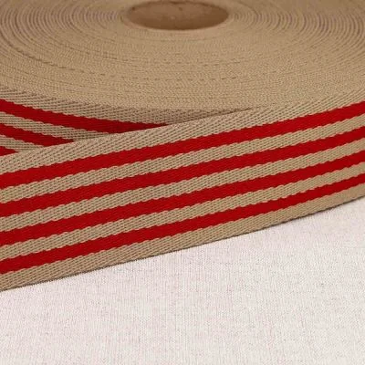 Sangle Polyester 40 mn Bicolore Rouge x 1m