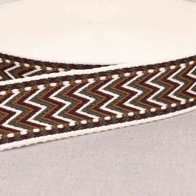 Sangle Polyester 38 mn Chevrons Bordeaux x 1m