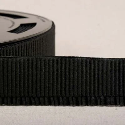 Elastique Bord Côte 60 mm Noir x1m