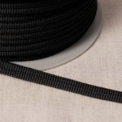Cordon double passepoil Noir x1m