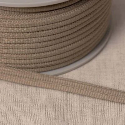Cordon double passepoil Beige lin x1m