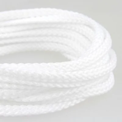 Cordon Tressé 5 mm - Blanc x1m