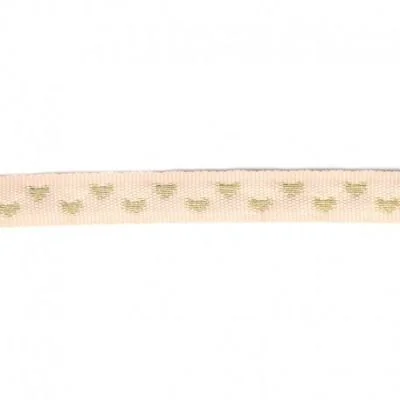 Galon surpiqué coeur 9 mm Saumon x1m