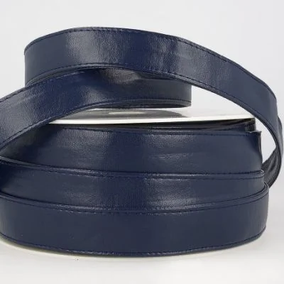 Sangle Simili cuir 25 mm Bleu Marine x1m