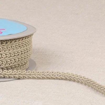 Galon points d&#039;épis 11 mm Beige x1m