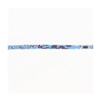 Cordon fleuri spaghetti Frou-Frou Bleu et parme