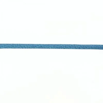 Cordon spaghetti brillant 7 mm Frou-Frou Bleu x1m
