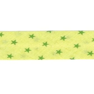 Biais étoiles Frou-Frou Vert pistache