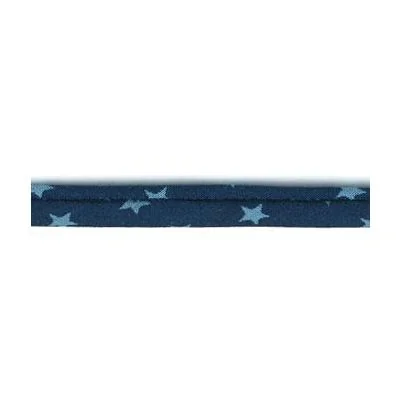 Cordon Etoile spaghetti Frou-Frou Bleu foncé x1m