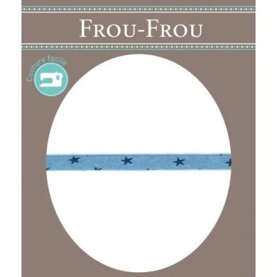 Cordon Etoile spaghetti Frou-Frou Bleu ciel