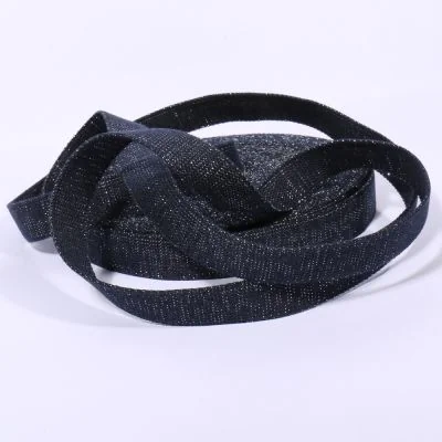 Sangle Coton 30 mm Lurex uni Bleu marine x1m