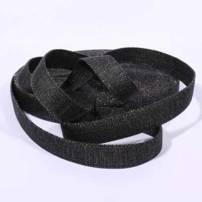 Sangle Coton 30 mm Lurex uni Noir x1m