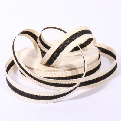 Sangle Coton 30 mm Bicolore Lurex Noir x1m