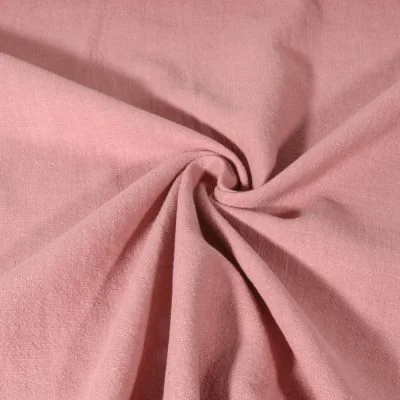Tissu 100% Lin uni Vieux rose - Par 10 cm