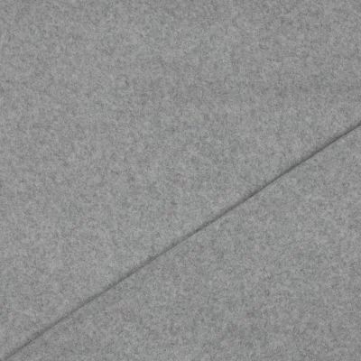 Tissu Maille Polaire douce Bio uni Gris - Par 10 cm