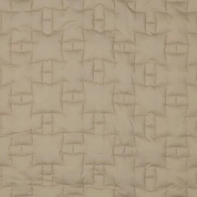 Tissu Doudoune croix imbriquées Aria sur fond Beige - Par 10 cm