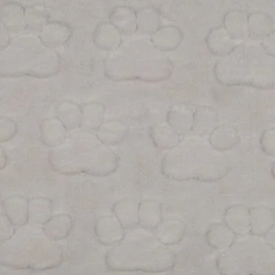 Tissu Fausse fourrure Misha patoune uni Blanc - Par 10 cm