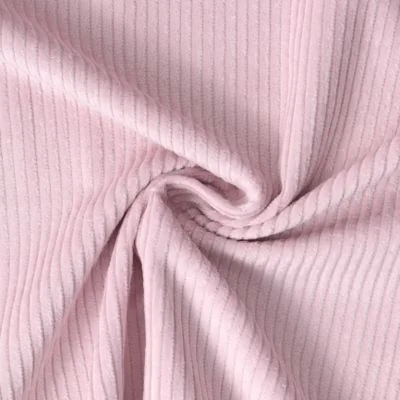 Tissu Velours Grosses côtes Mauve pâle - Par 10 cm