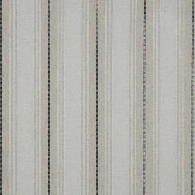 Tissu Lin mélangé Rayures noire sur fond Ecru - Par 10 cm