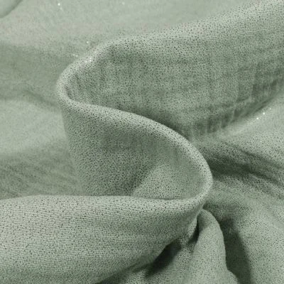 Tissu Double gaze Pailleté uni Vert d&#039;eau - Par 10 cm