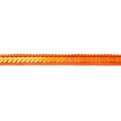 Galon Sequins 10mm Orange x1m