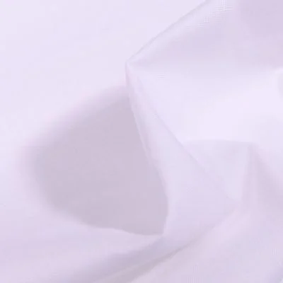 Tissu Popeline de coton unie Bio Blanc - Par 10 cm