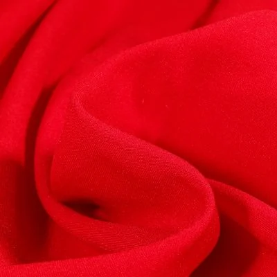 Tissu Burlington Grande largeur uni Rouge - Par 10 cm