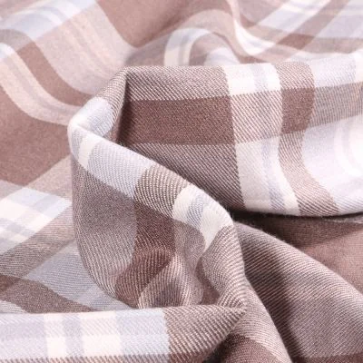 Tissu Tartan Ecossais  British sur fond Marron chocolat - Par 10 cm