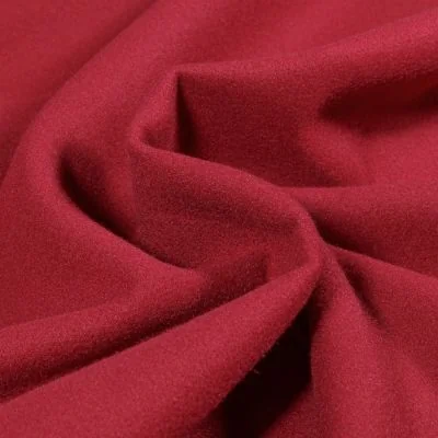 Tissu Drap de manteau uni Grenat - Par 10 cm