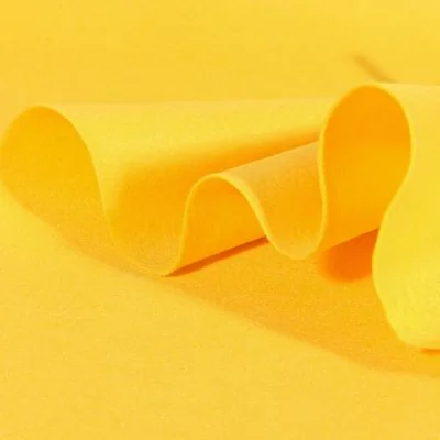 Tissu Feutrine 90 cm Jaune - Par 10 cm