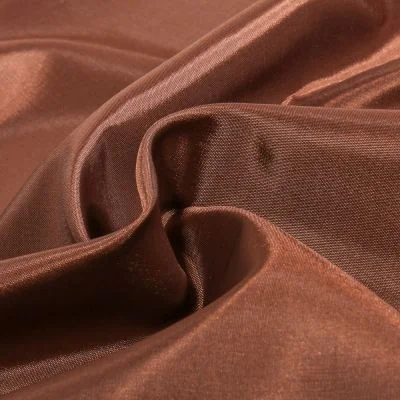 Tissu Doublure Pongé uni Marron chocolat - Par 10 cm