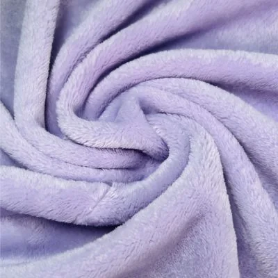 Tissu Doudou uni Parme - Par 10 cm