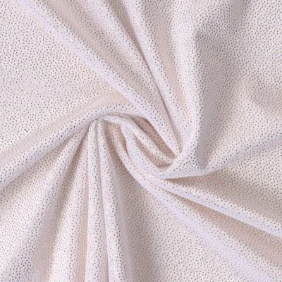 Tissu Velours d&#039;ameublement extensible pailleté Diane uni Blanc - Par 10 cm