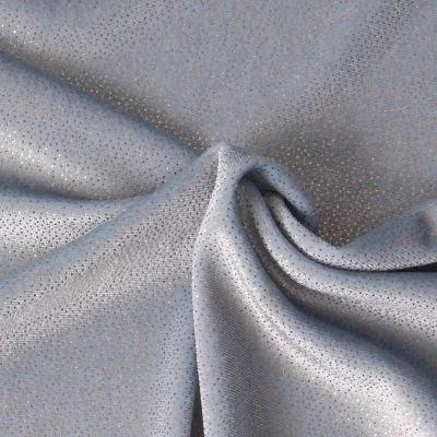 Tissu Velours d&#039;ameublement extensible pailleté Diane uni Gris - Par 10 cm