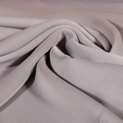 Tissu Crêpe satin mat Gris argent x10cm