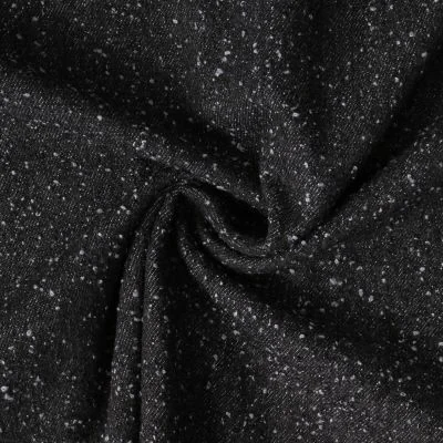 Tissu Jean Denim griffé Noir - Par 10 cm